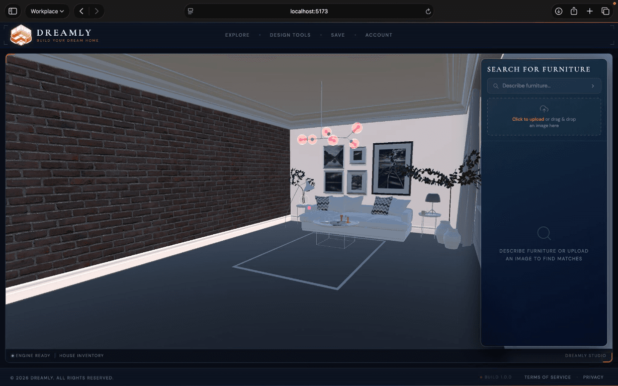Three-dimensional real estate design illustration